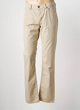 Pantalon slim tissage popeline taille normale beige SAINT HILAIRE homme