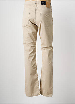 Pantalon slim tissage popeline taille normale beige SAINT HILAIRE homme