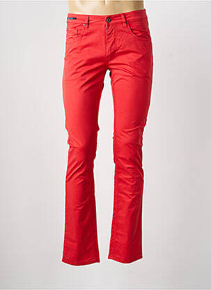 Jeans coupe slim poches taille normale rouge TELERIA ZED homme