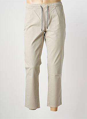 Pantalon slim tissage popeline taille normale beige LCDN homme