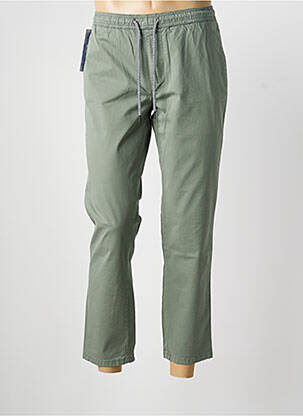 Pantalon slim tissage popeline taille normale vert LCDN homme