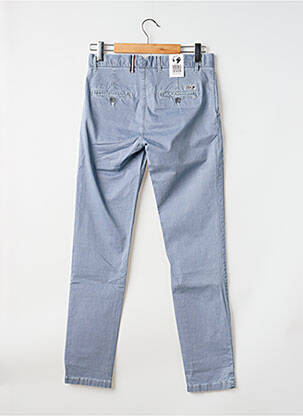 Pantalon chino tissage popeline taille normale bleu HERO SEVEN homme