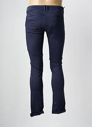 Pantalon chino tissage popeline taille normale bleu LE TEMPS DES CERISES homme