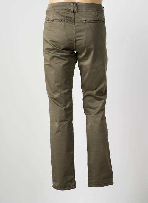 Pantalon chino tissage popeline taille normale vert LE TEMPS DES CERISES homme