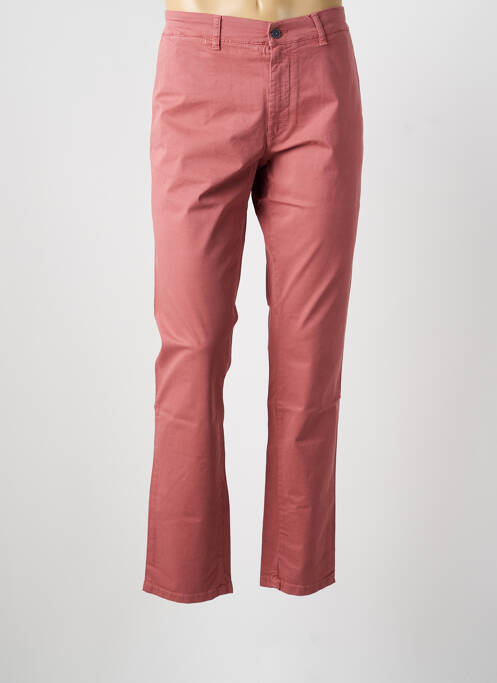 Pantalon chino tissage popeline taille normale rose LCDN homme