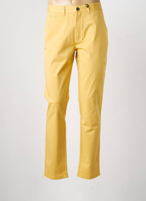 Pantalon chino tissage popeline taille normale jaune HERO SEVEN homme