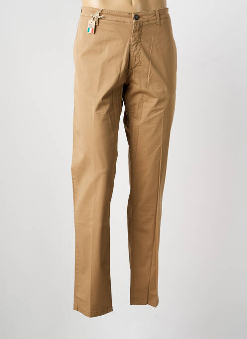 Pantalon chino tissage popeline taille normale marron MCLASSICS homme