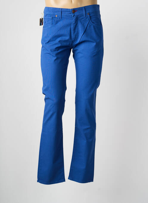 Pantalon slim fermeture zippée sous rabat boutonné taille normale bleu MCLASSICS homme