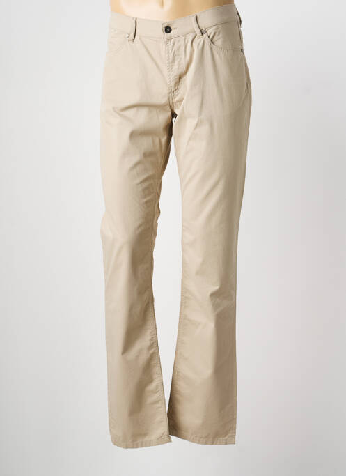 Pantalon slim tissage popeline taille normale beige SAINT HILAIRE homme