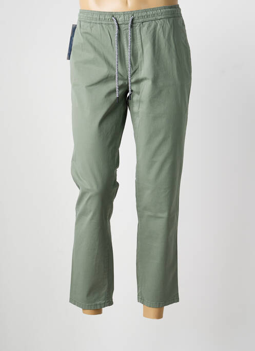 Pantalon slim tissage popeline taille normale vert LCDN homme