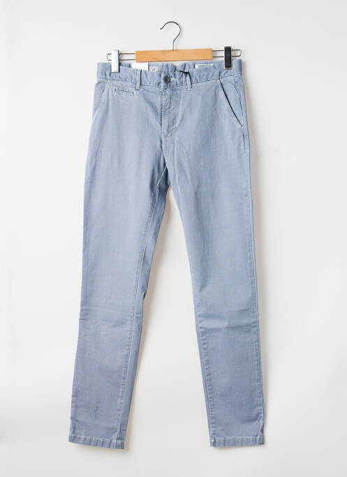 Pantalon chino tissage popeline taille normale bleu HERO SEVEN homme