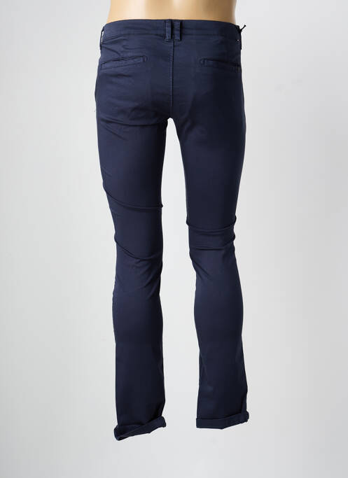 Pantalon chino tissage popeline taille normale bleu LE TEMPS DES CERISES homme