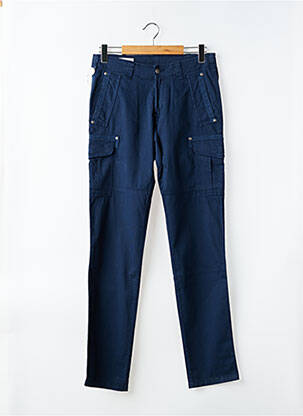 Pantalon cargo slim taille normale bleu BRUNO SAINT HILAIRE homme
