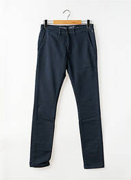 Pantalon chino stretch taille basse bleu LE TEMPS DES CERISES homme