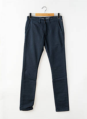 Pantalon chino stretch taille basse bleu LE TEMPS DES CERISES homme