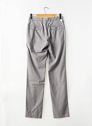 Pantalon chino tissage popeline taille normale gris BRUNO SAINT HILAIRE homme