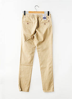 Pantalon chino tissage popeline taille normale beige LCDN homme