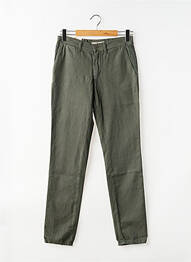Pantalon chino tissage popeline taille normale vert LCDN homme