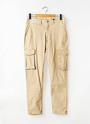 Pantalon cargo slim taille normale beige HERO SEVEN homme