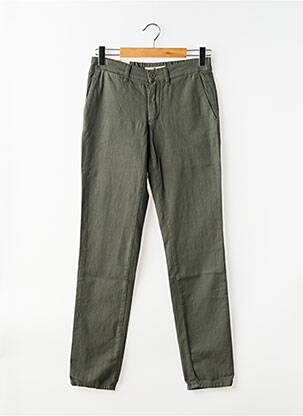 Pantalon chino tissage popeline taille normale vert LCDN homme