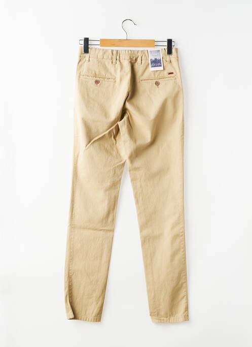 Pantalon chino tissage popeline taille normale beige LCDN homme