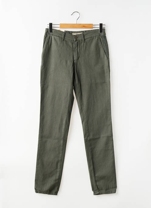 Pantalon chino tissage popeline taille normale vert LCDN homme
