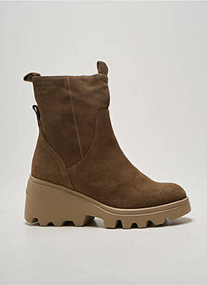 Bottines/boots bout rond talon de 4 à 6cm marron WONDERS femme