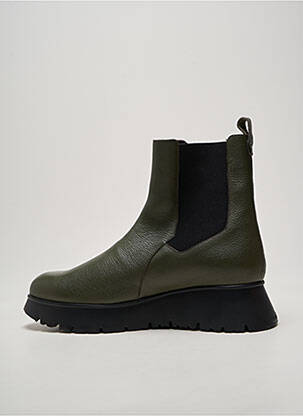 Bottines/boots matière lisse talon de 4 à 6cm vert WONDERS femme