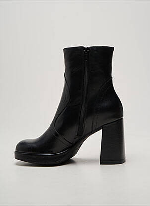 Bottines/boots tissage satiné talon de 7 à 9cm noir WONDERS femme