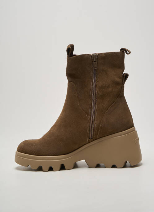 Bottines/boots bout rond talon de 4 à 6cm marron WONDERS femme