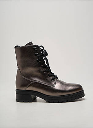 Bottines/boots fermeture zip et lacets talon de 4 à 6cm argent GABOR femme