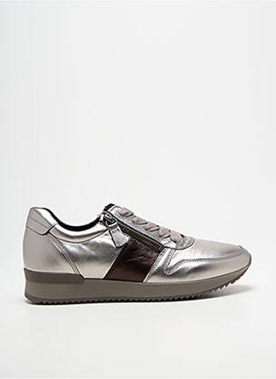 Baskets fermeture zip et lacets talon plat jusqu'à 3cm argent GABOR femme
