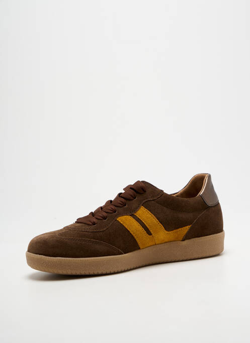 Baskets semelle amovible talon plat jusqu'à 3cm marron GABOR femme