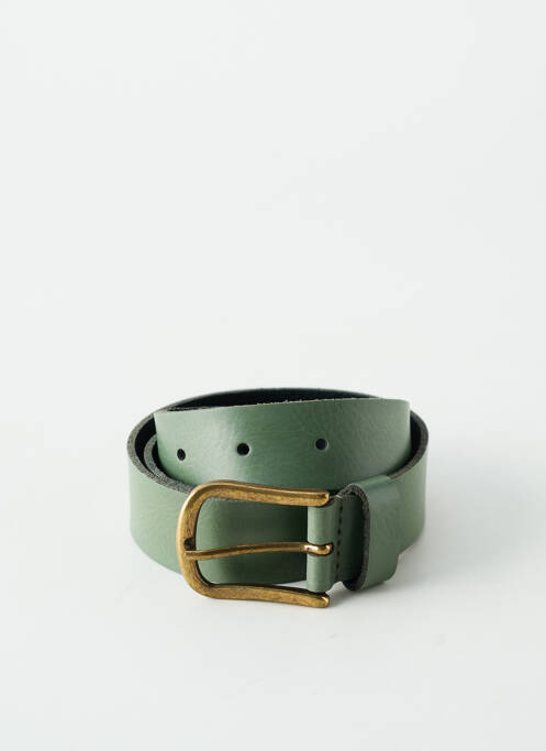 Ceinture tissage simili-cuir vert YOLETE femme