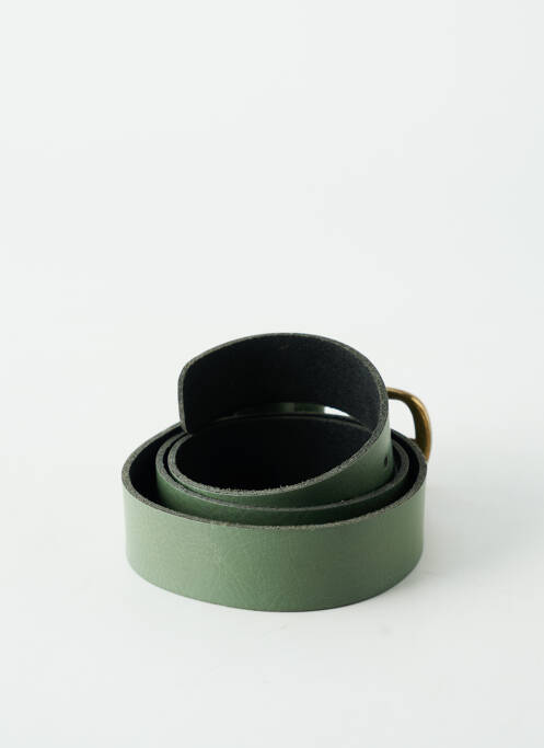 Ceinture tissage simili-cuir vert YOLETE femme