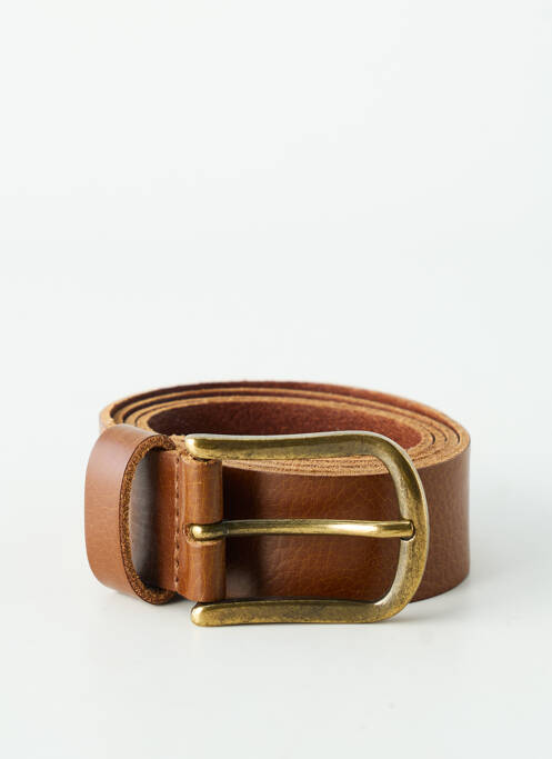 Ceinture tissage simili-cuir marron YOLETE femme