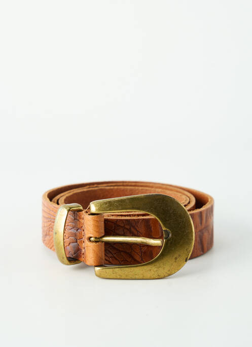 Ceinture tissage simili-cuir marron YOLETE femme