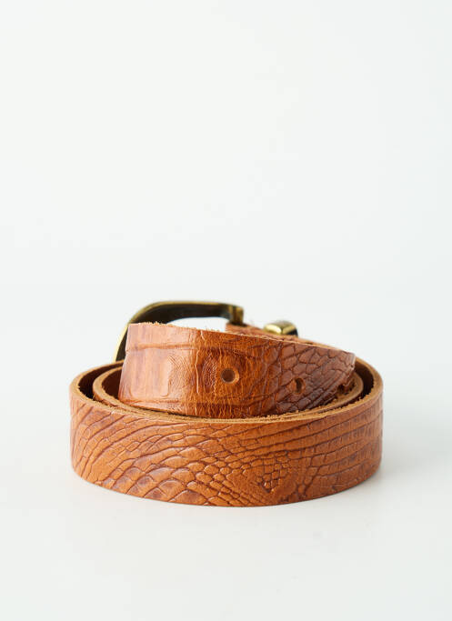 Ceinture tissage simili-cuir marron YOLETE femme