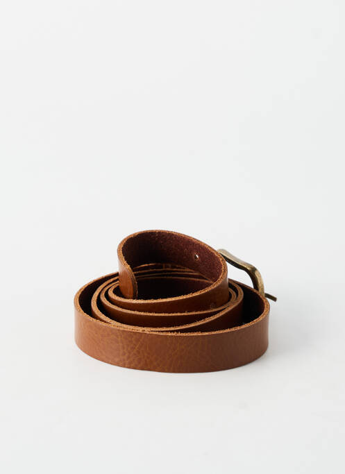 Ceinture tissage simili-cuir marron YOLETE femme