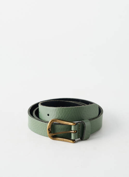 Ceinture tissage simili-cuir vert YOLETE femme