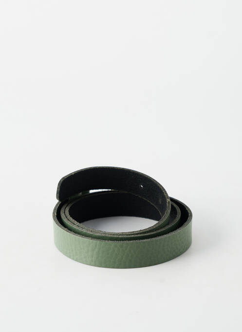 Ceinture tissage simili-cuir vert YOLETE femme
