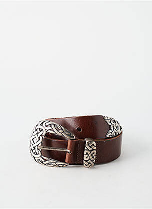 Ceinture effet matière satinée marron YOLETE femme