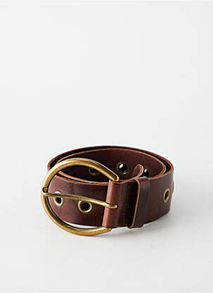 Ceinture tissage simili-cuir marron YOLETE femme