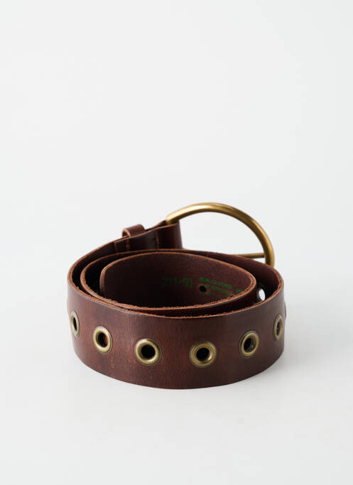 Ceinture tissage simili-cuir marron YOLETE femme