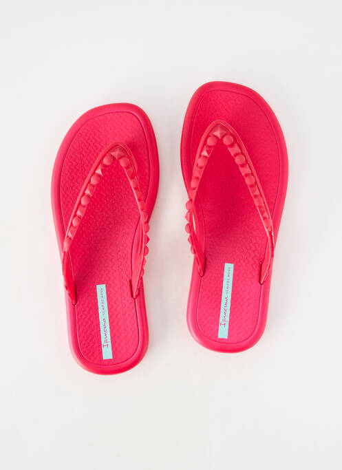 Tongs matière lisse talon plat jusqu'à 3cm rose IPANEMA femme