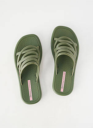 Mules/sabots bout ouvert talon plat jusqu'à 3cm vert IPANEMA femme