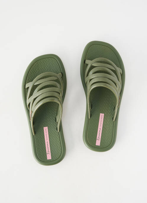 Mules/sabots bout ouvert talon plat jusqu'à 3cm vert IPANEMA femme