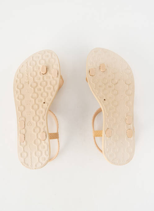 Tongs bout ouvert talon plat jusqu'à 3cm beige IPANEMA femme