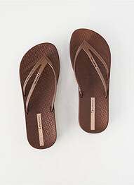 Tongs bout ouvert talon plat jusqu'à 3cm marron IPANEMA femme