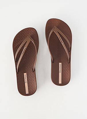 Tongs bout ouvert talon plat jusqu'à 3cm marron IPANEMA femme